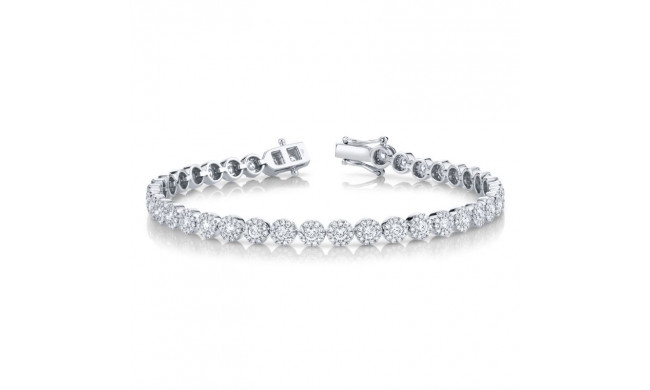 Shy Creation 14k White Gold Diamond Womens Bracelet - SC55002630