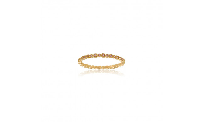 Roman & Jules 14k Rose Gold 0.03ct Pink Diamond Stackable Rings Set - UR1618-3