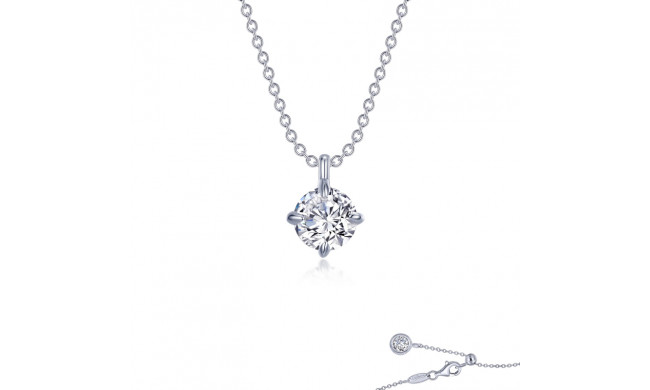 Lafonn Platinum Solitaire Necklace - N0261CLP20