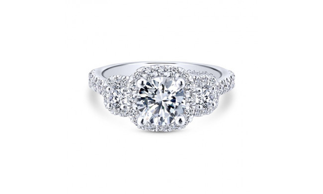 Gabriel & Co. 14k White Gold Entwined Halo Engagement Ring - ER12810R4W44JJ