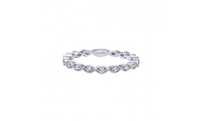 Gabriel & Co. 14k White Gold Diamond Stackable Ladies' Ring