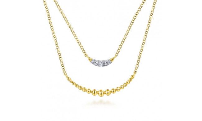 Gabriel & Co. 14k Yellow Gold Bujukan Diamond Necklace - NK5960Y45JJ