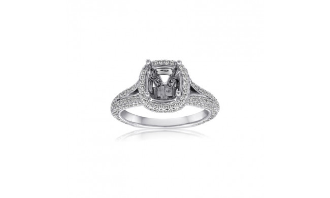 Roman & Jules 14k White Gold Halo Engagement Ring - KR2605W