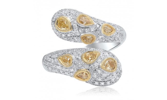 Roman & Jules Two Tone 18k Gold Diamond Ring - 1051-1