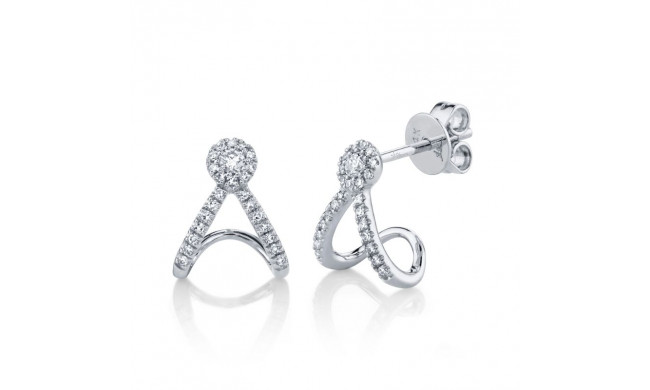 Shy Creation 14k White Gold Diamond Earrings - SC55005454