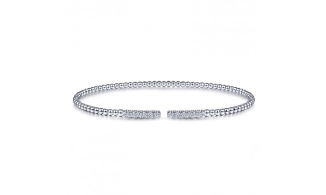 Gabriel & Co. 14k White Gold Bujukan Diamond Bangle Bracelet - BG4218-65W45JJ