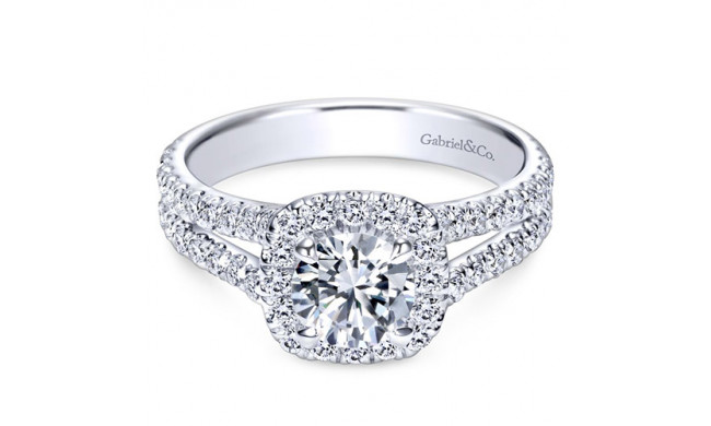 Gabriel & Co. 14k White Gold Contemporary Halo Engagement Ring - ER8605W44JJ