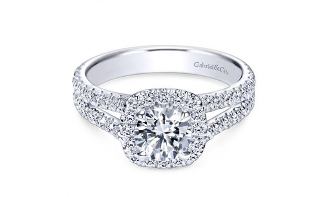 Gabriel & Co. 14k White Gold Contemporary Halo Engagement Ring - ER8605W44JJ
