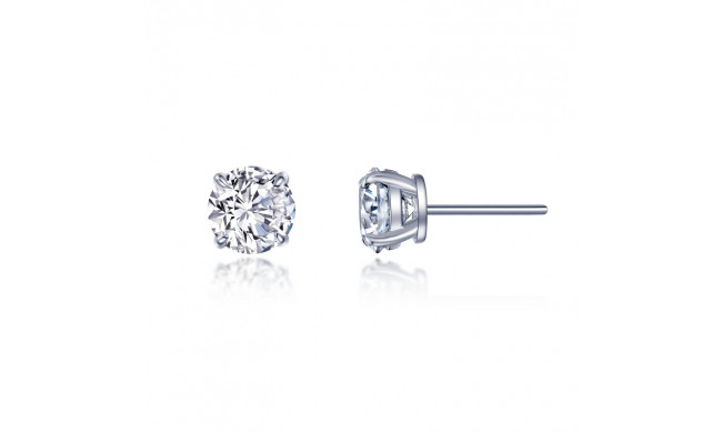 Lafonn Platinum Solitaire Stud Earrings - E0543CLP00