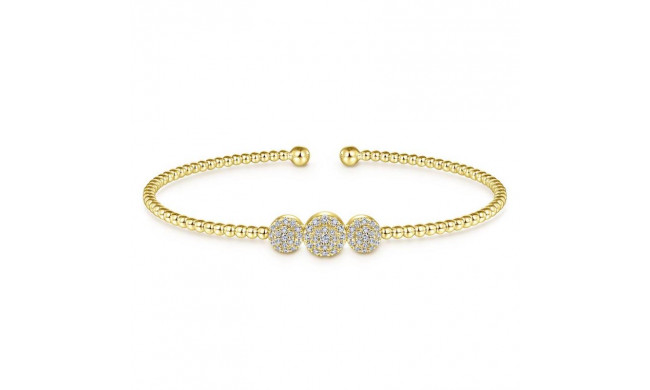 Gabriel & Co. 14k Yellow Gold Bujukan Diamond Bangle Bracelet - BG4114-65Y45JJ