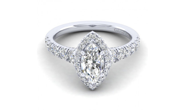 Gabriel & Co. 14k White Gold Entwined Halo Engagement Ring - ER12765M4W44JJ
