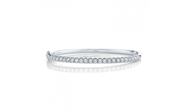 Shy Creation 14k White Gold Bangle Bracelet - SC22005524ZS