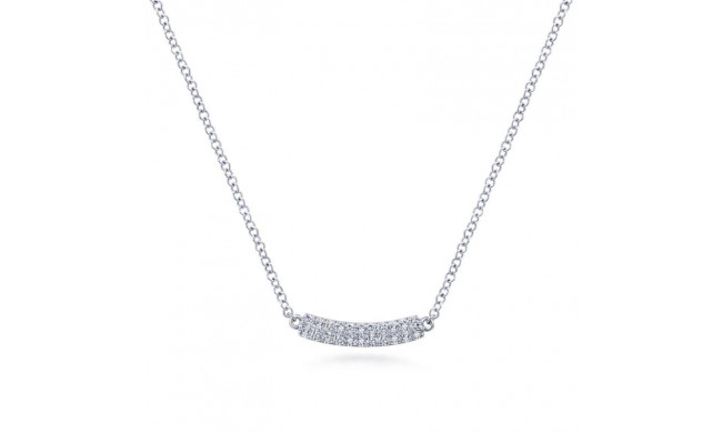 Gabriel & Co. 14k White Gold Lusso Diamond Bar Necklace - NK5989W45JJ