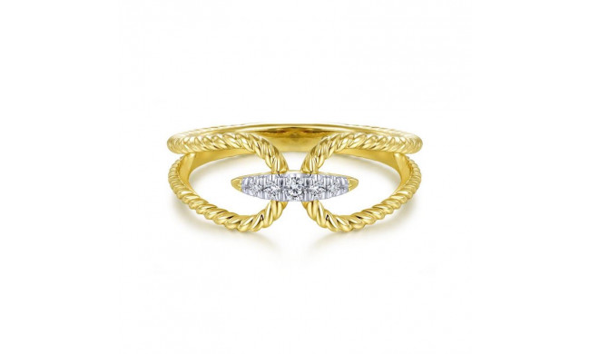 Gabriel & Co. 14k Yellow Gold Hampton Diamond Ring - LR51449Y45JJ