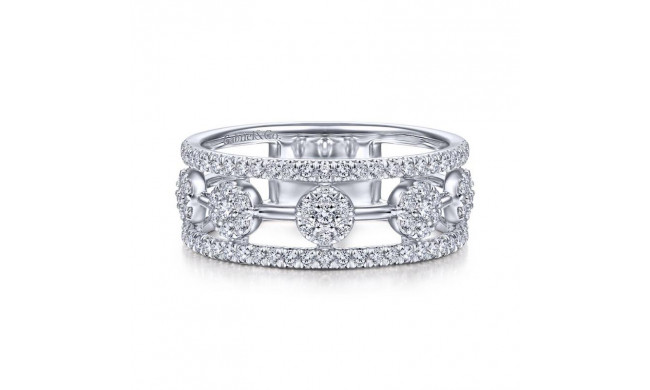 Gabriel & Co. 14k White Gold Lusso Diamond Ring - LR51555W45JJ