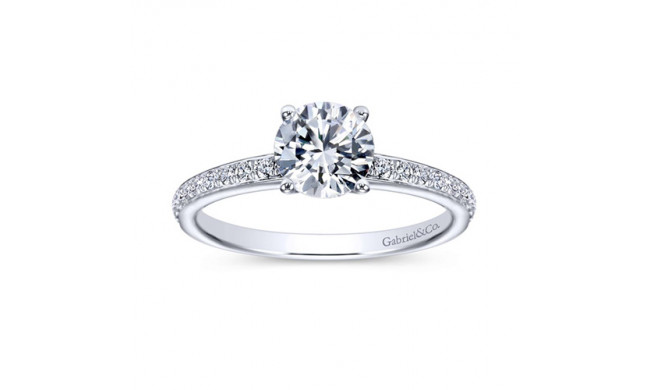 Gabriel & Co. 14k White Gold Contemporary Straight Engagement Ring - ER7537W44JJ