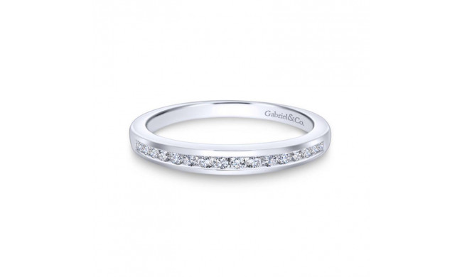 Gabriel & Co. 14k White Gold Contemporary Anniversary Wedding Band - WB12324R3W44JJ