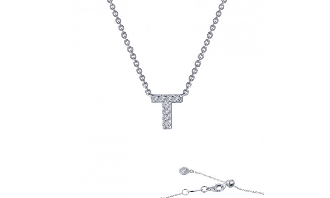 Lafonn Letter T Pendant Necklace - 9N100CLP20