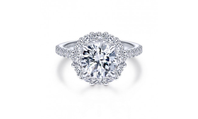 Gabriel & Co. 14k White Gold Contemporary Halo Engagement Ring - ER14968R8W44JJ