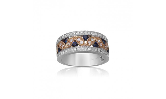 Roman & Jules Two Tone 14k Gold Sapphire Ring - KR2286WYSP