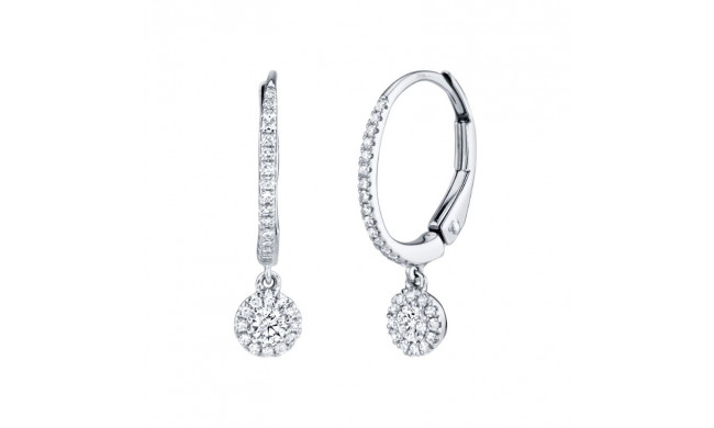 Shy Creation 14k White Gold Diamond Earrings - SC55005653