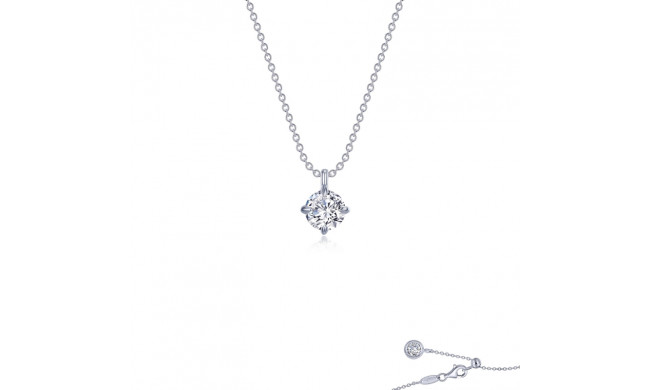 Lafonn Platinum Solitaire Necklace - N0263CLP20