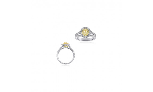 Roman & Jules 18k Two Tone Gold Yellow and White Diamond Ring - KR5209WY-18K-1