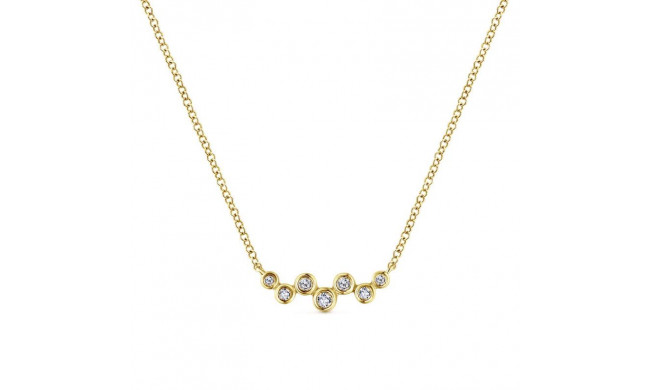 Gabriel & Co. 14k Yellow Gold Lusso Diamond Bar Necklace - NK5733Y45JJ