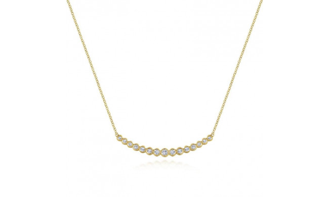 Gabriel & Co. 14k Yellow Gold Lusso Diamond Bar Necklace - NK5797Y45JJ