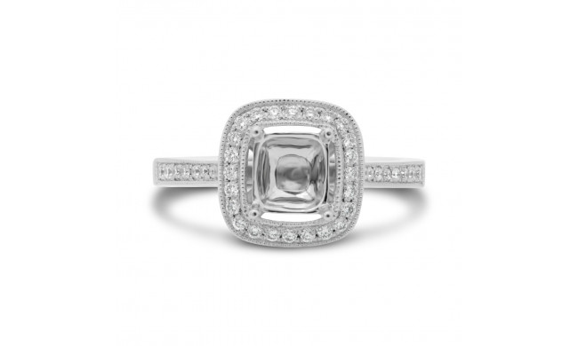 Roman & Jules 14k White Gold Halo Engagement Ring - KR1645W