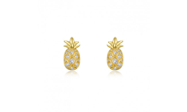 Lafonn GOLD Pineapple Stud Earrings - E0528CLG00