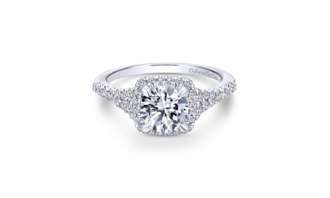 Gabriel & Co. 14k White Gold Entwined Halo Engagement Ring - ER12670R4W44JJ