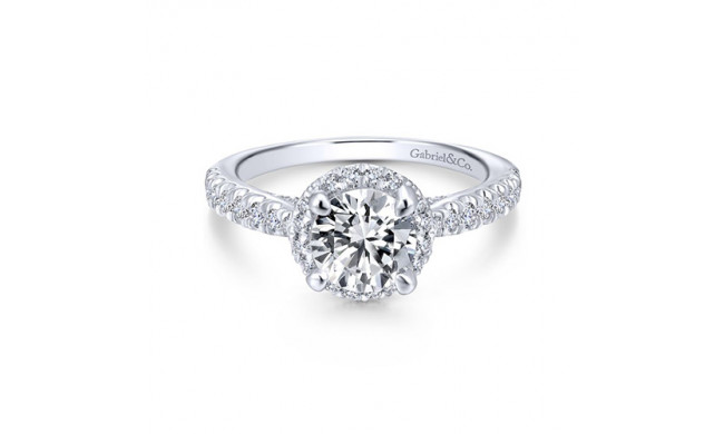 Gabriel & Co. 14k White Gold Entwined Halo Engagement Ring - ER12596R4W44JJ