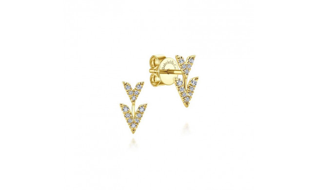 Gabriel & Co. 14k Yellow Gold Kaslique Diamond Stud Earrings - EG13091Y45JJ