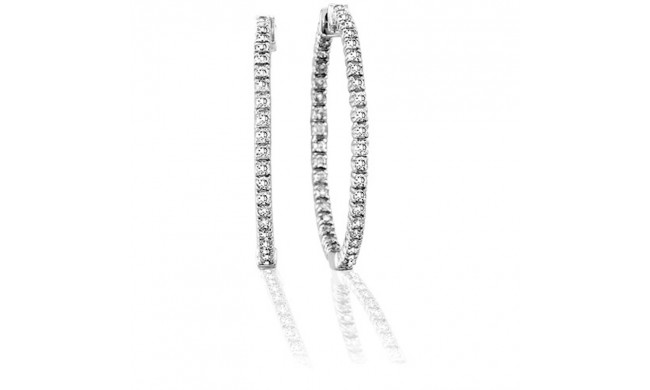 Louis Creations 14k White Gold Hoop Earrings - ERL1071