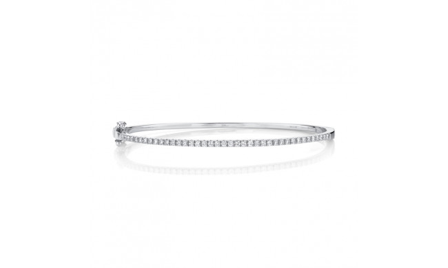 Shy Creation 14k White Gold Bangle Bracelet - SC55004036ZS