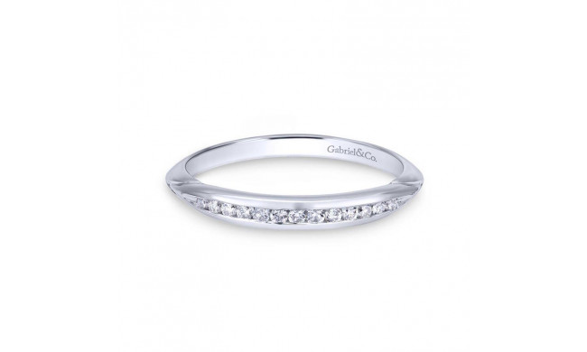 Gabriel & Co. 14k White Gold Contemporary Diamond Wedding Band - WB11749R3W44JJ