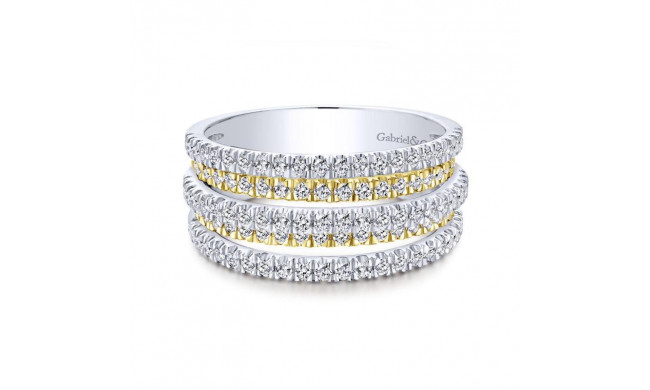 Gabriel & Co. 14k Two Tone Gold Lusso Diamond Ring - LR50892M45JJ