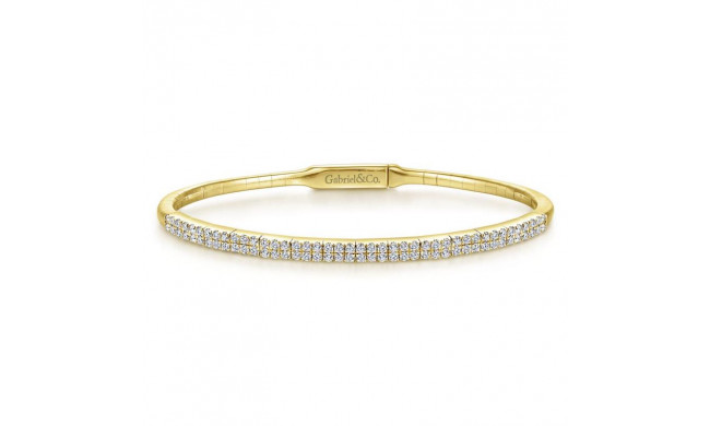 Gabriel & Co. 14k Yellow Gold Demure Diamond Bangle Bracelet - BG4009-65Y45JJ