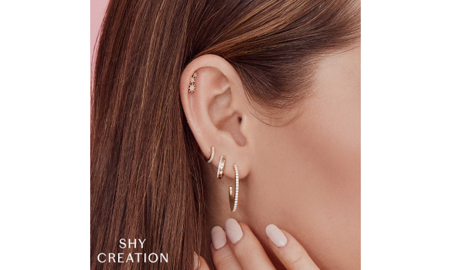 Shy Creation 14k Yellow Gold Huggie Earrings - SC22004026V3