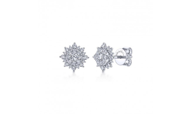 Gabriel & Co. 14k White Gold Lusso Diamond Stud Earrings - EG13663W45JJ