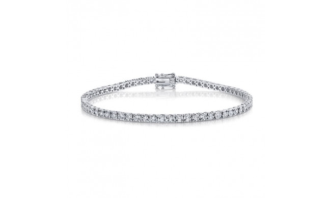 Shy Creation 14k White Gold Diamond Tennis Bracelet - SC55002949