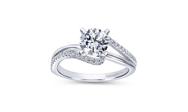 Gabriel & Co. 14k White Gold Contemporary Bypass Engagement Ring - ER6974W44JJ