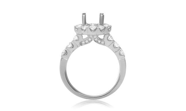 Roman & Jules 14k White Gold Halo Engagement Ring - KR2544W-A-SM