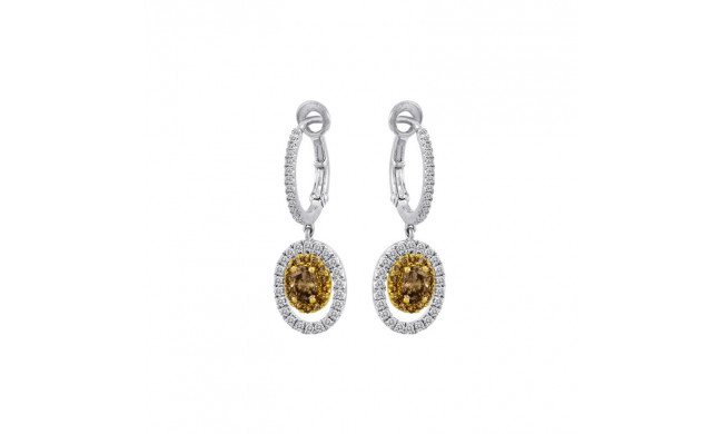 Roman & Jules Two Tone 18k Gold Drop Earrings - KE1620WP-18K