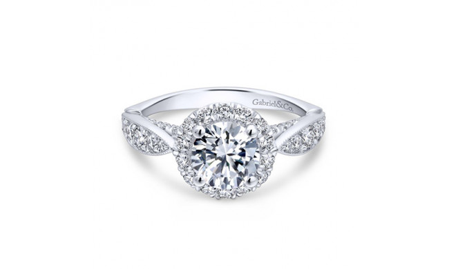 Gabriel & Co. 14k White Gold Entwined Halo Engagement Ring - ER12606R4W44JJ