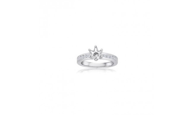 Roman & Jules 14k White Gold Straight Engagement Ring - 1013SM-1