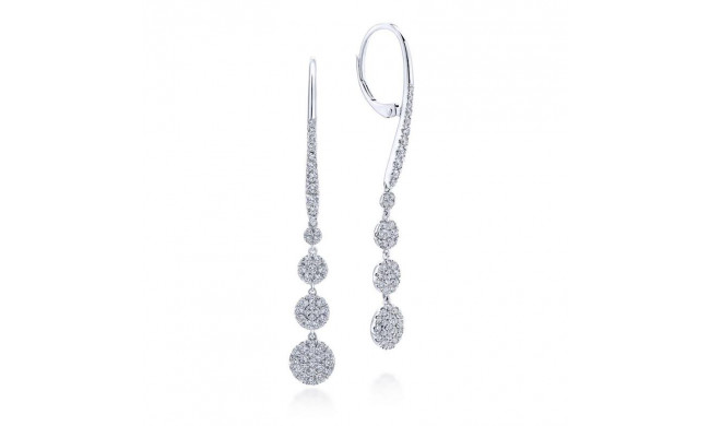 Gabriel & Co. 14k White Gold Lusso Diamond Drop Earrings - EG12961W45JJ