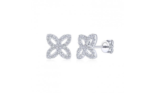 Gabriel & Co. 14k White Gold Lusso Diamond Stud Earrings - EG13488W45JJ