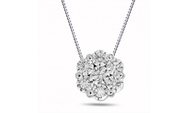 Louis Creations 14k White Gold Diamond Pendant - PRL1188K-100